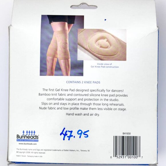 Bunheads Gel Knee Pads Small/Medium for Dancers - 1650 - Picture 4 of 7